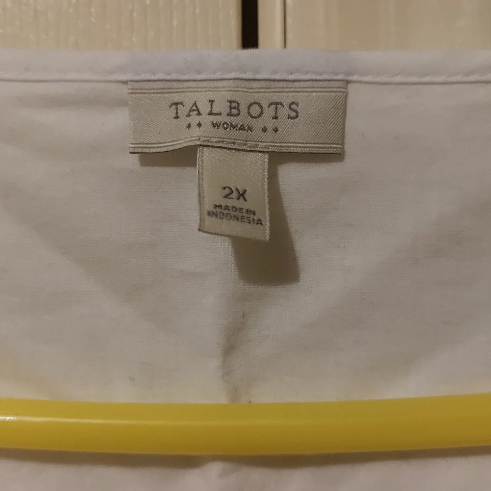 Talbots White Sleeveless Blouse - Picture 2 of 4